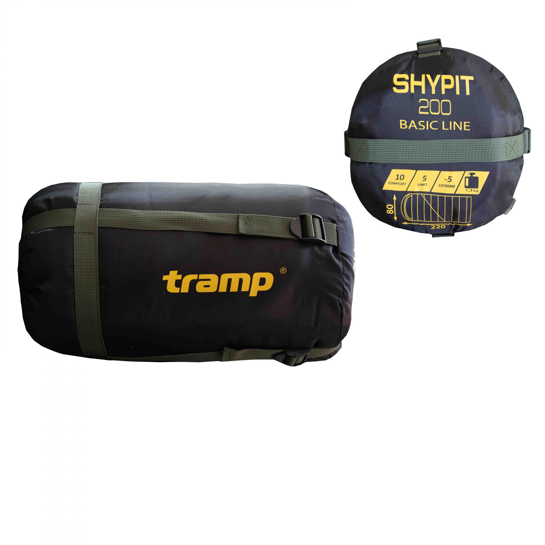 Спальний мішок Tramp Shypit 200 ковдра з капюш правий olive 220/80 UTRS-059R — 4