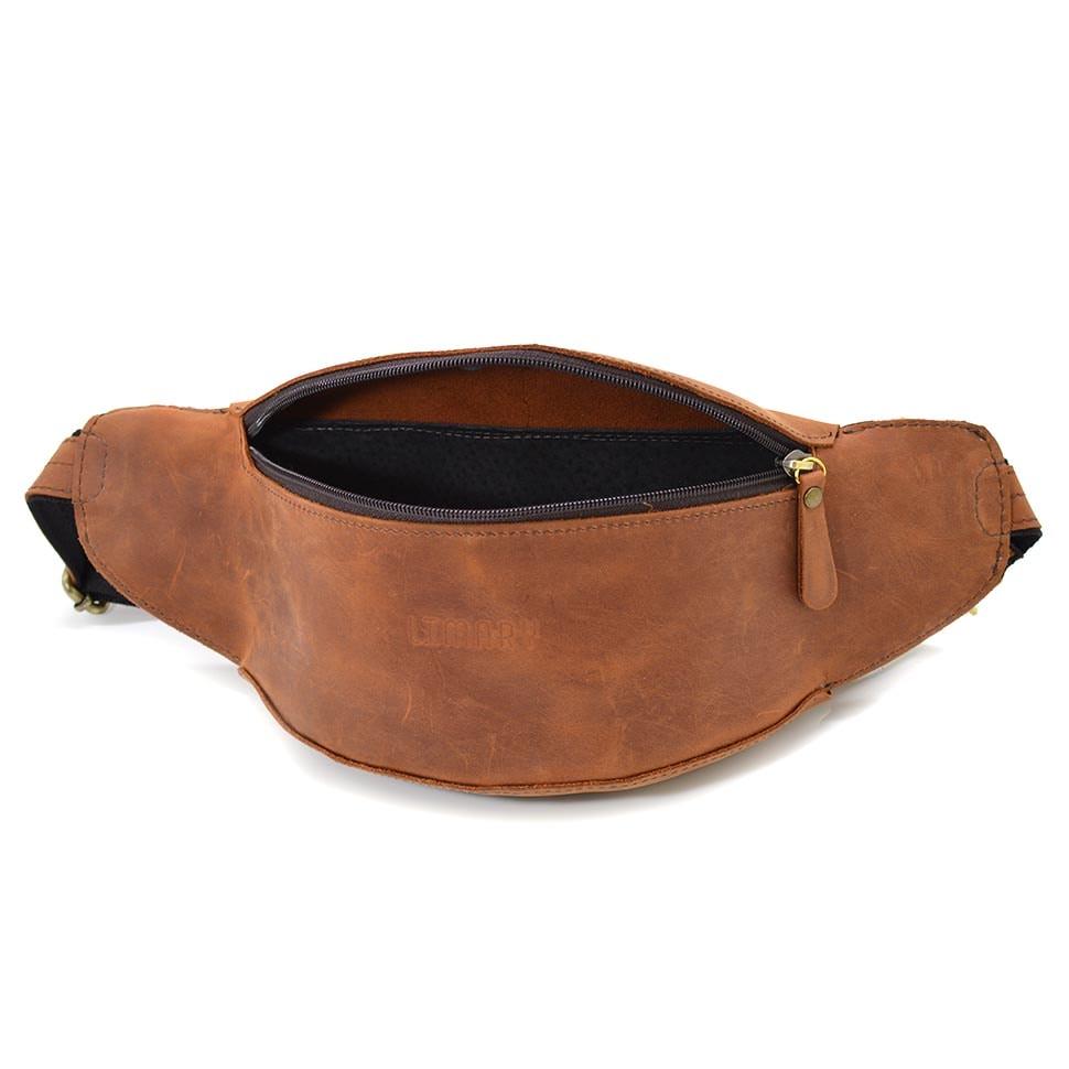 Кожаная сумка на пояс бананка LIMARY Lim-035RB — 2