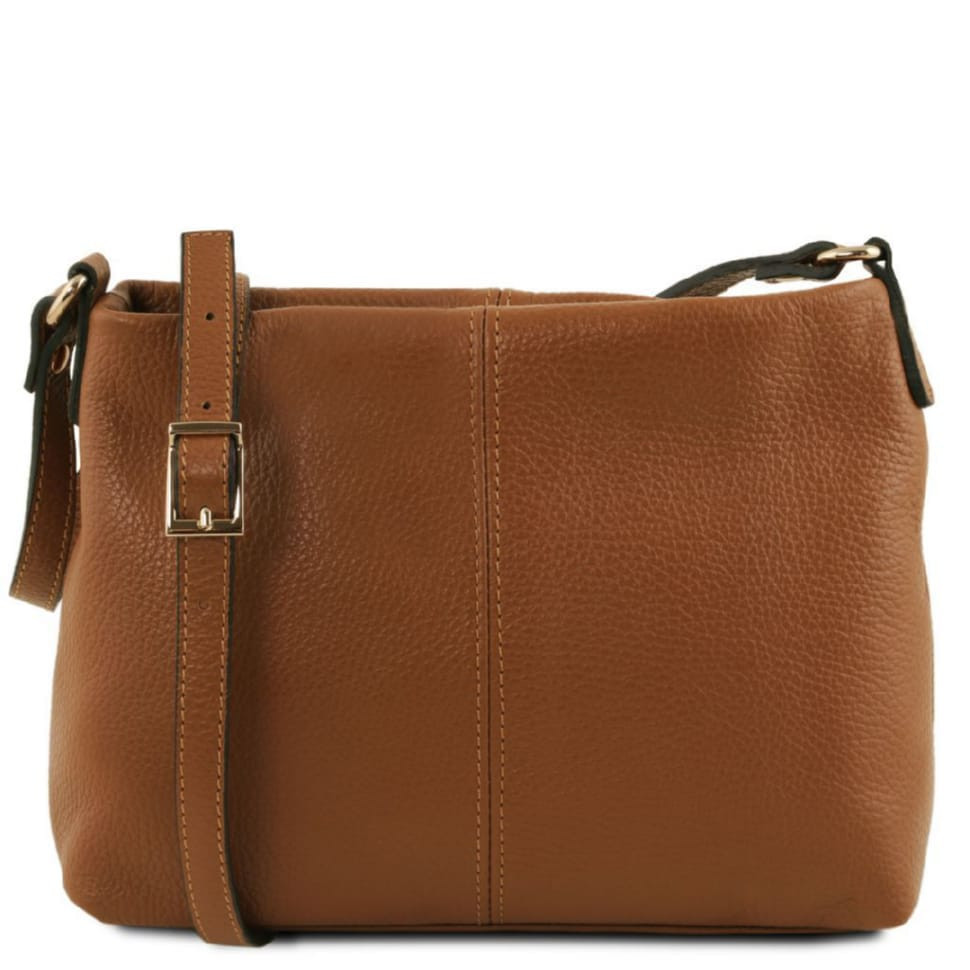 Женская кожаная сумка через плечо TL141720 Tuscany Leather (Коньяк) — фото 1