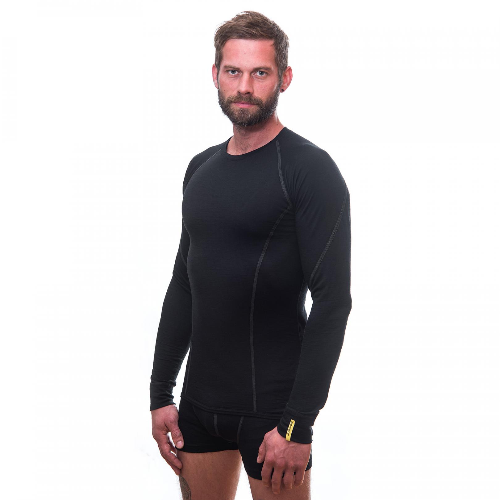 Термофутболка чоловіча Sensor Merino Active LS black 11109033, SM11MA-black-XXXL — 2