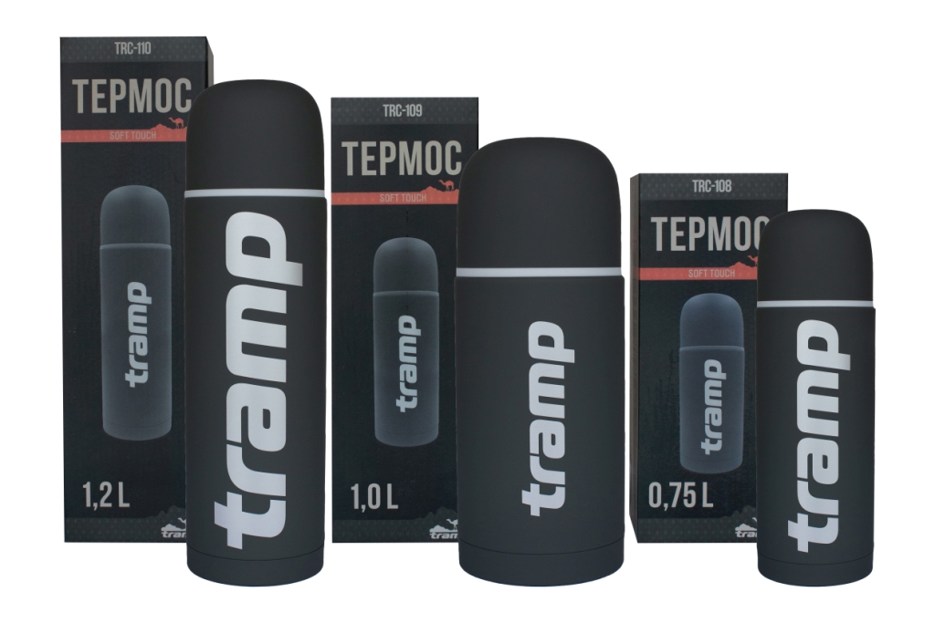 Термос TRAMP Soft Touch 1,2 л, Хакі — фото 1