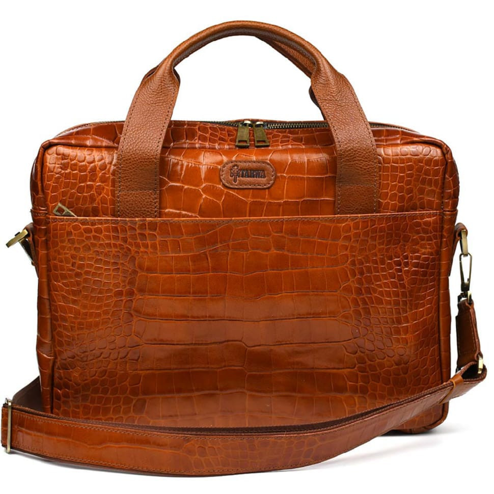Кожаная сумка с тиснением под рептилию TARWA REP1-1813-4lx — 4