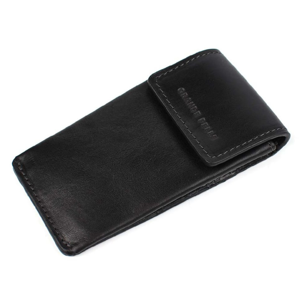 Ключница кожаная Grande Pelle 400610 черная глянцевая — 3