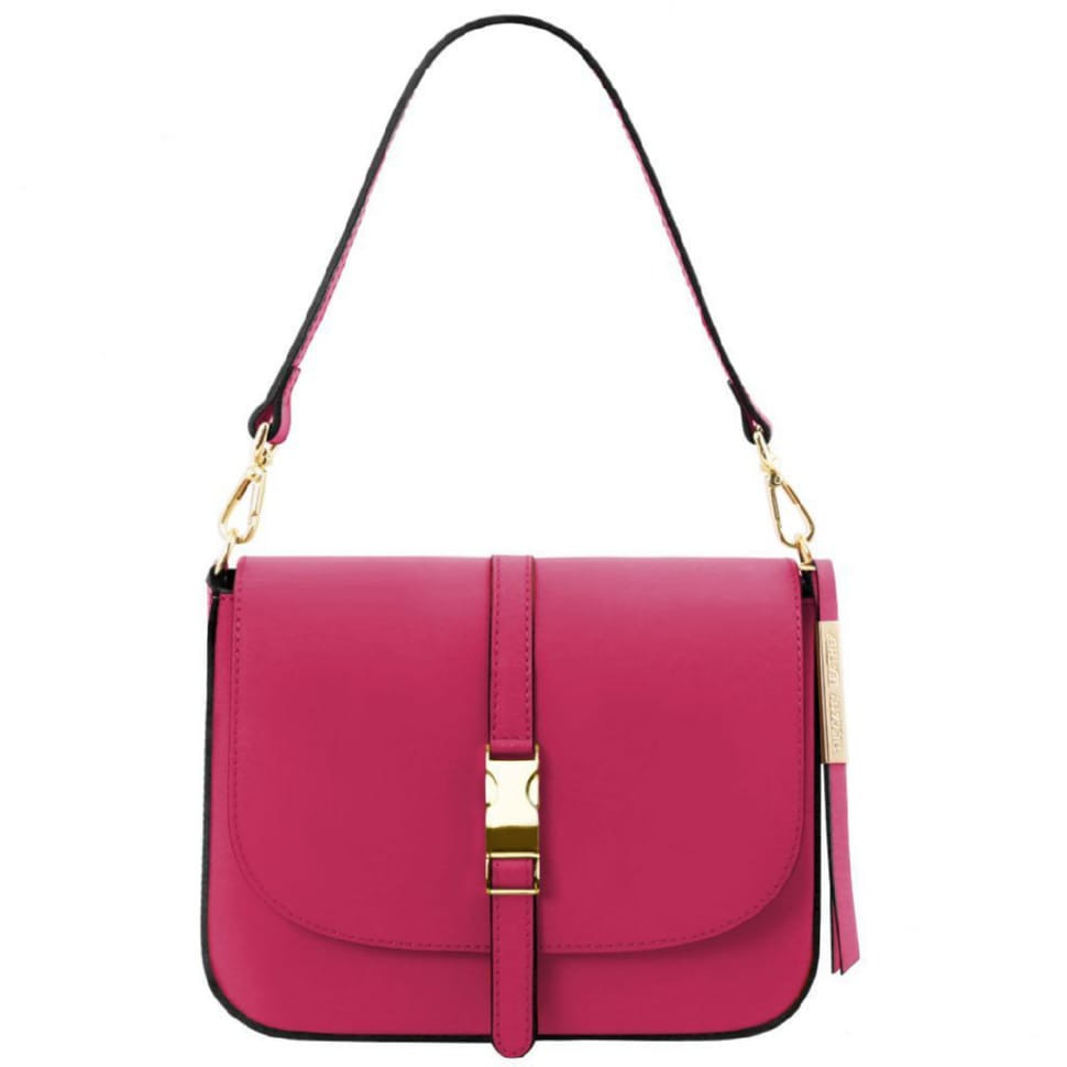 Кожаная женская сумка на плечо Tuscany TL141598 Nausica (Magenta)