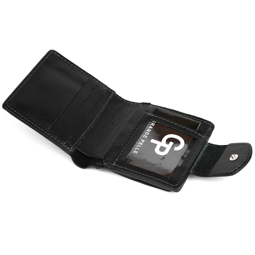 Портмоне с монетницей Grande Pelle 500610 черное — 4
