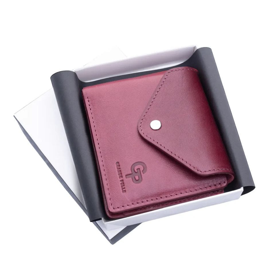 Кожаное портмоне розовое Grande Pelle 545661 — 4