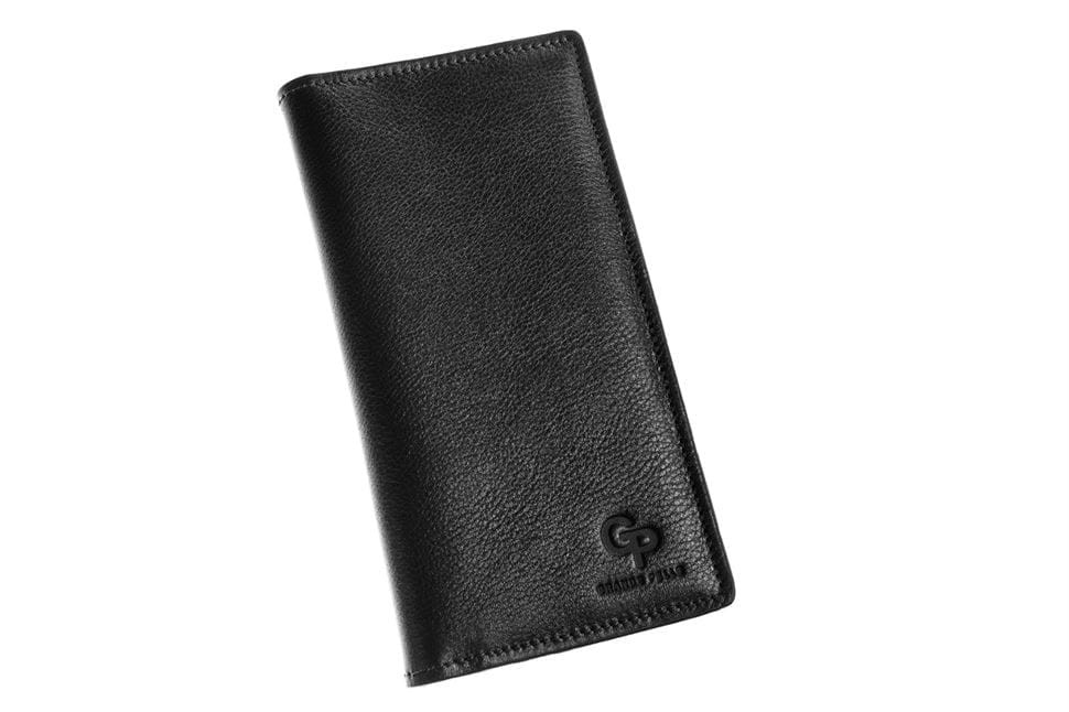 Портмоне мужское длинное визитница, черный Grande Pelle 522610 — 4