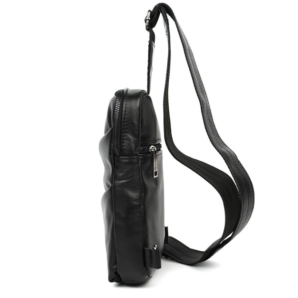 Кожаный рюкзак слинг рюкзак на одну шлейку GA-0604-3md TARWA — 3