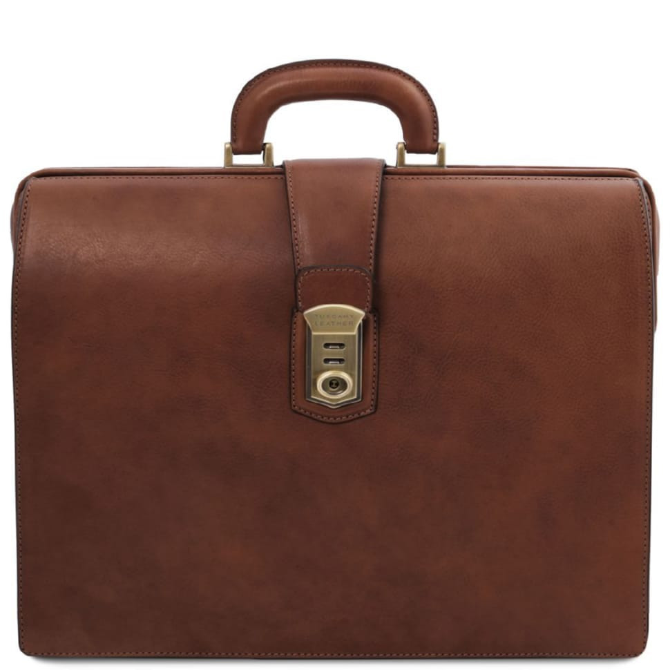 Кожаный мужской портфель саквояж Canova Tuscany TL142352 (Коричневый) — фото 1
