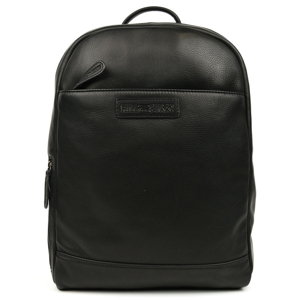 Городской кожаный рюкзак HILL BURRY HB15295A черный