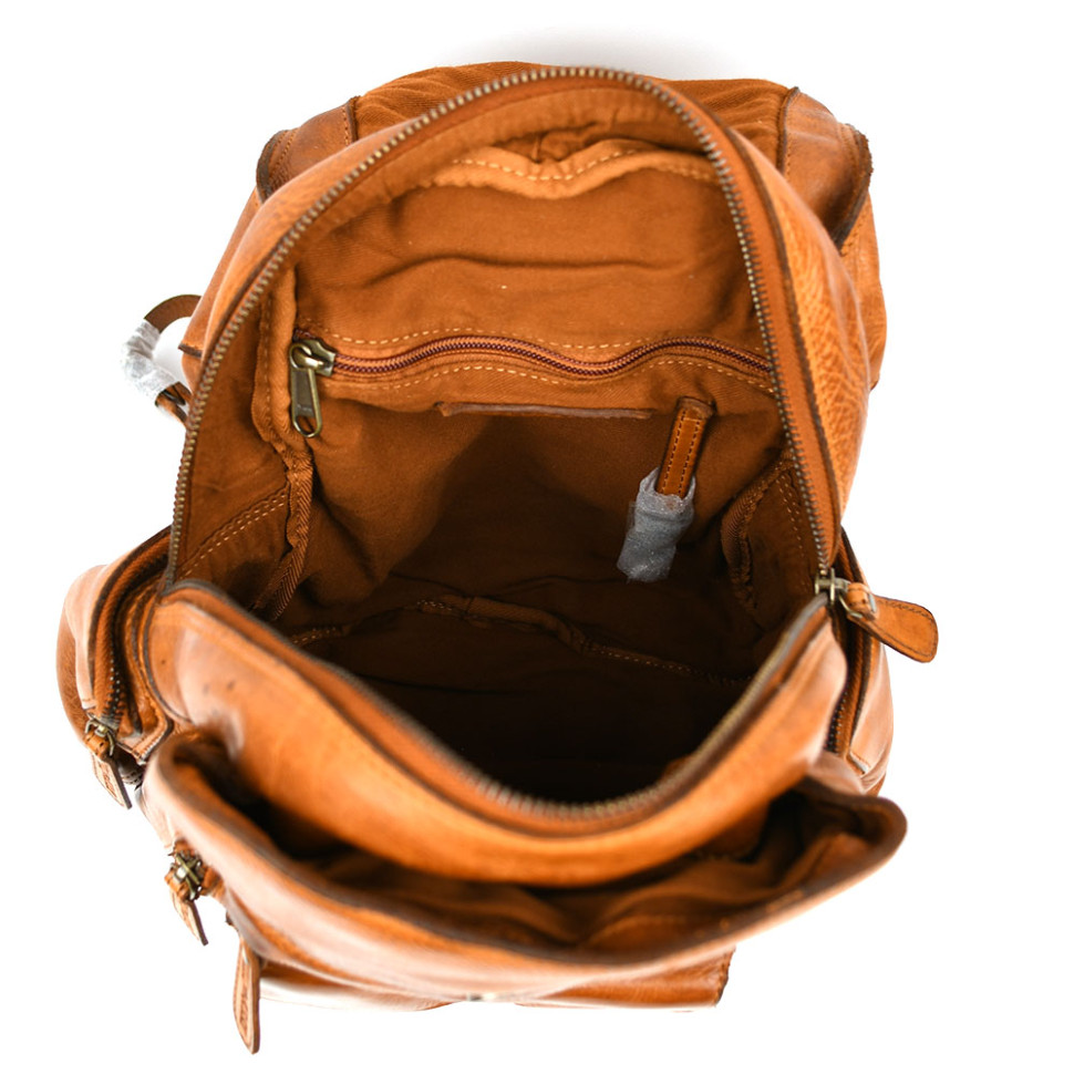 Женский кожаный рюкзак HILL BURRY HB62124B кожа жатка, вареная кожа — 2