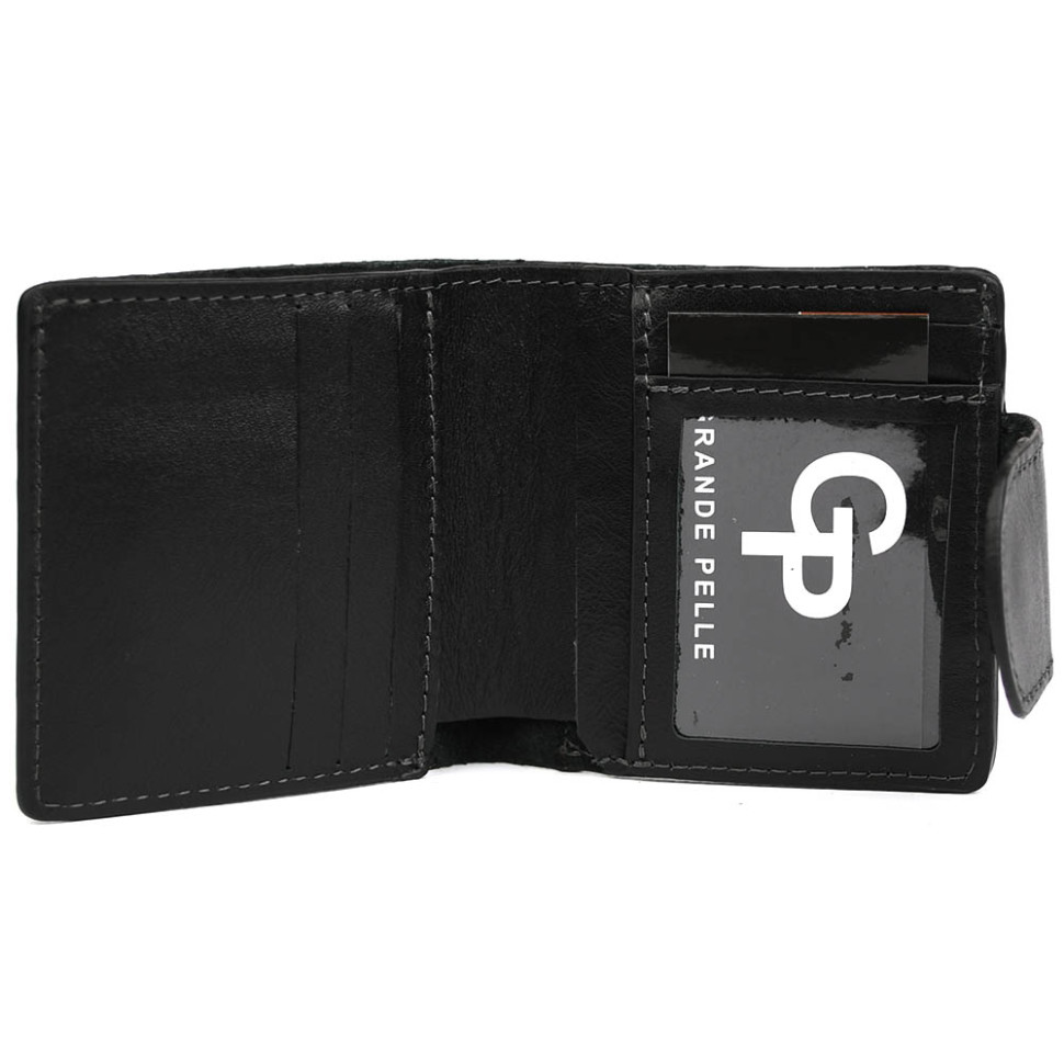 Портмоне с монетницей Grande Pelle 500610 черное — 3
