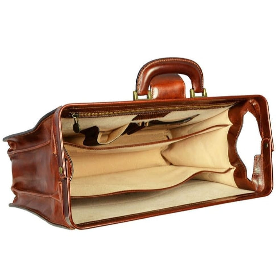 Большой кожаный портфель - The Firm - коричневый Time Resistance 5191501 — 2