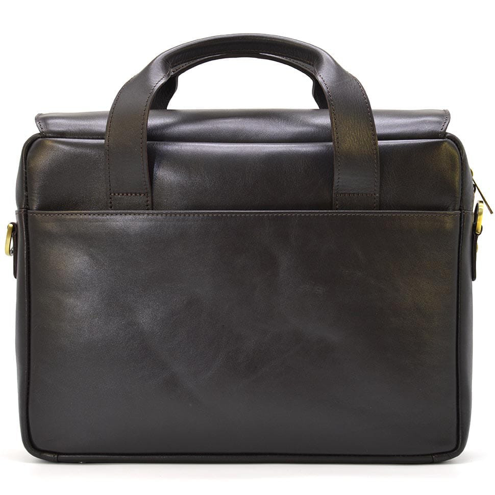 Кожаная сумка-портфель для ноутбука GC-1812-4lx от TARWA коричневая — 2
