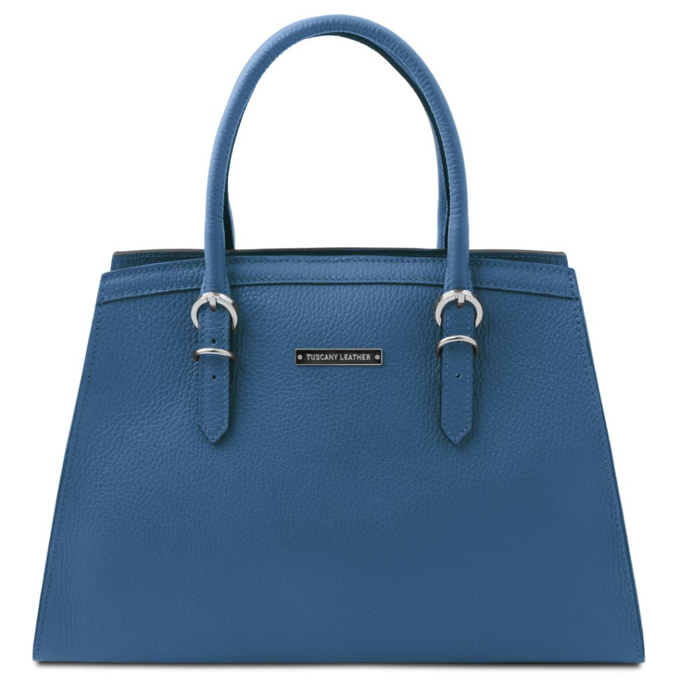 Итальянская кожаная сумка женская TL142147 Tuscany (Denim)