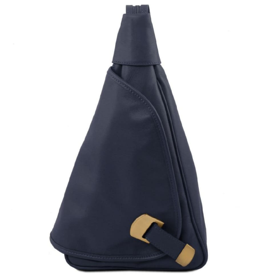Кожаный рюкзак на одно плечо Tuscany Leather Hanoi TL140966 (Темно-синий) — фото 1