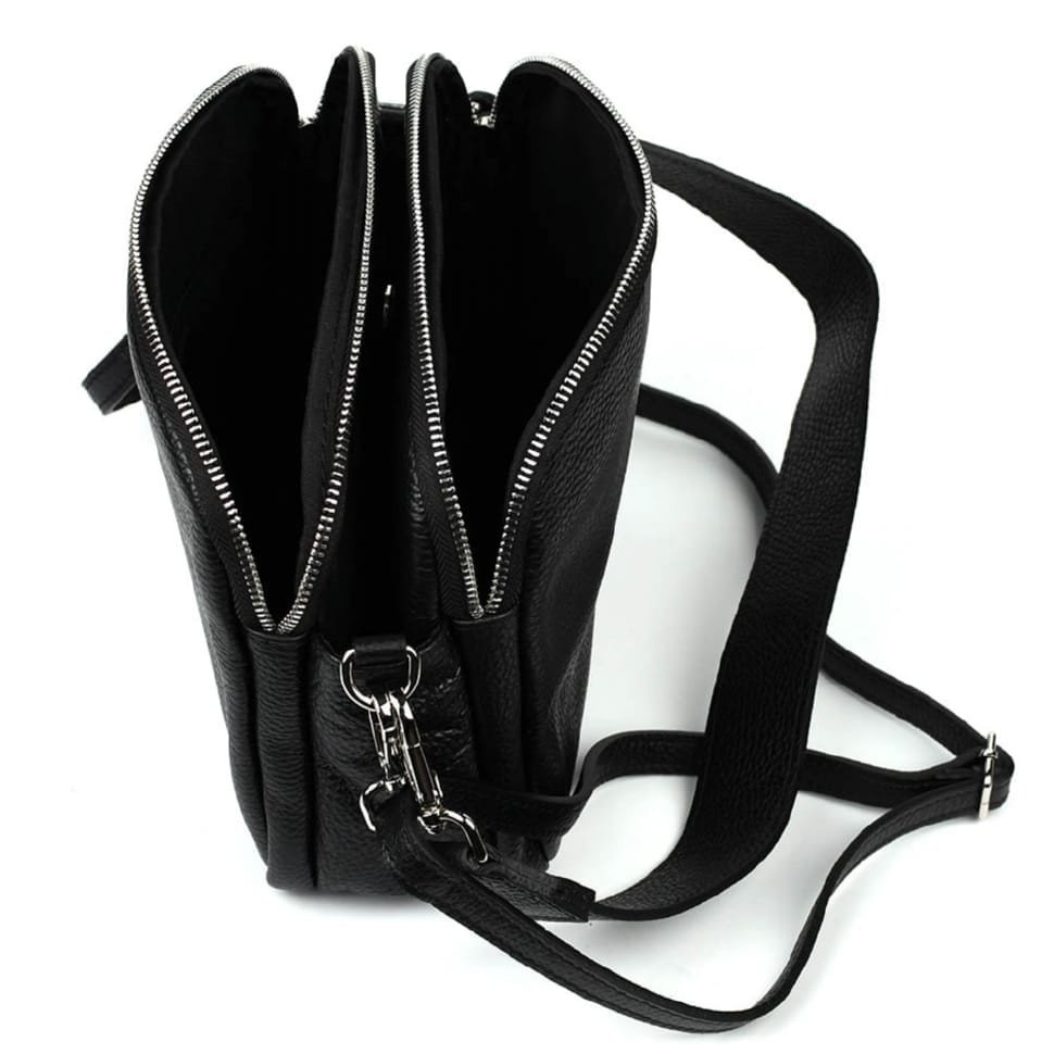 Кожаная женская сумка Virginia Conti Italy - VC02807black — 2