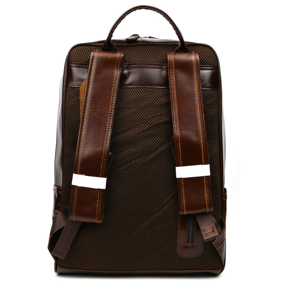 Рюкзак из натуральной кожи bx050c фирмы Bexhill кофейный гладкий — 4