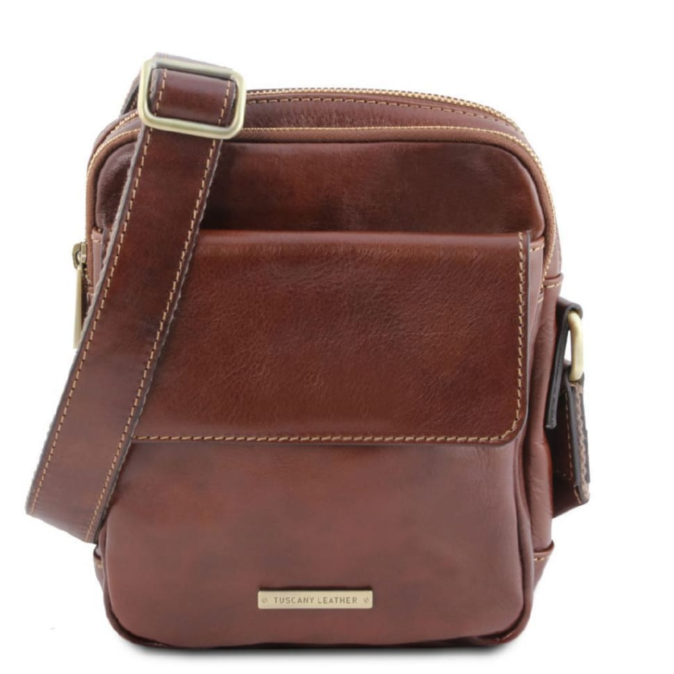 Сумка мужская кожаная через плечо LARRY TL141915 TUSCANY LEATHER (Коричневый) — 2
