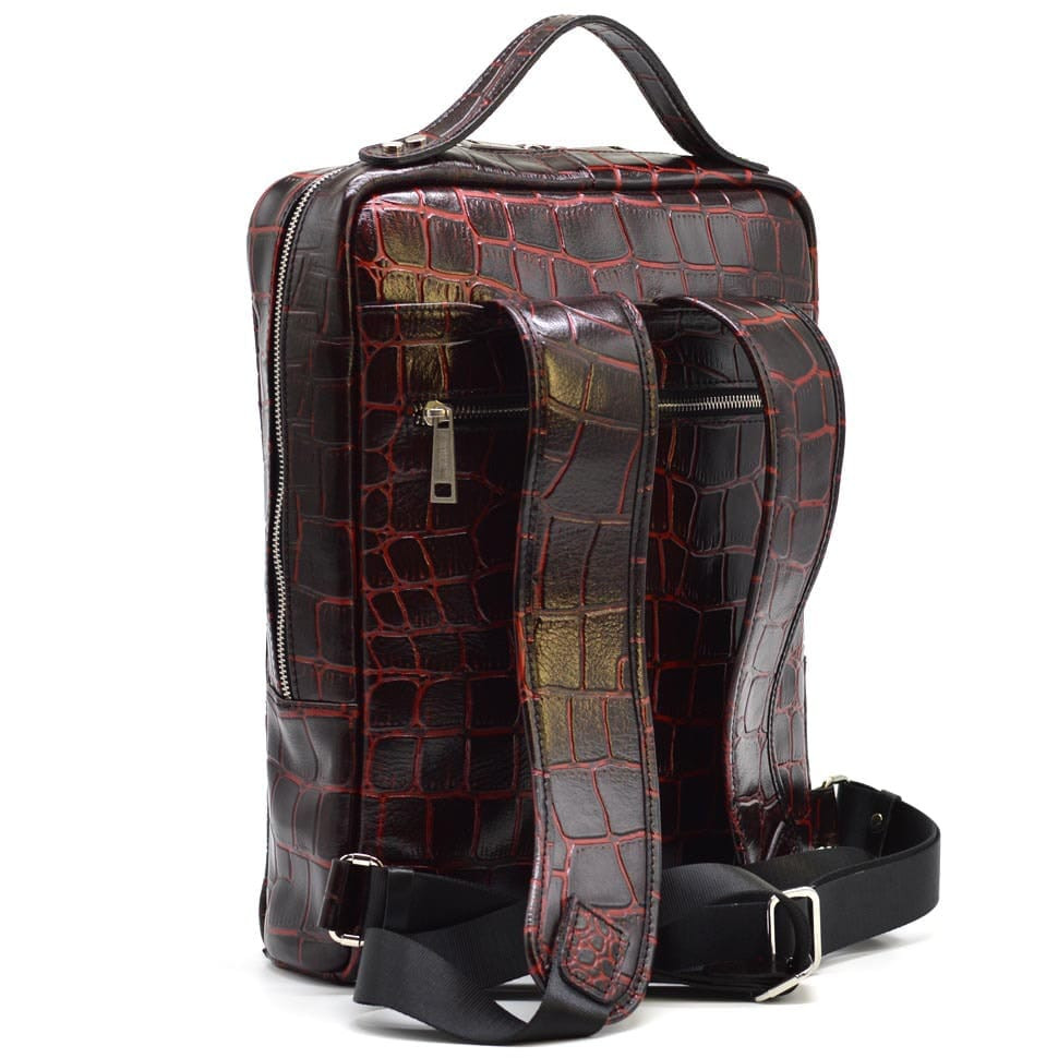 Кожаный рюкзак для ноутбука под рептилию REP1-1239-4lx TARWA — 2