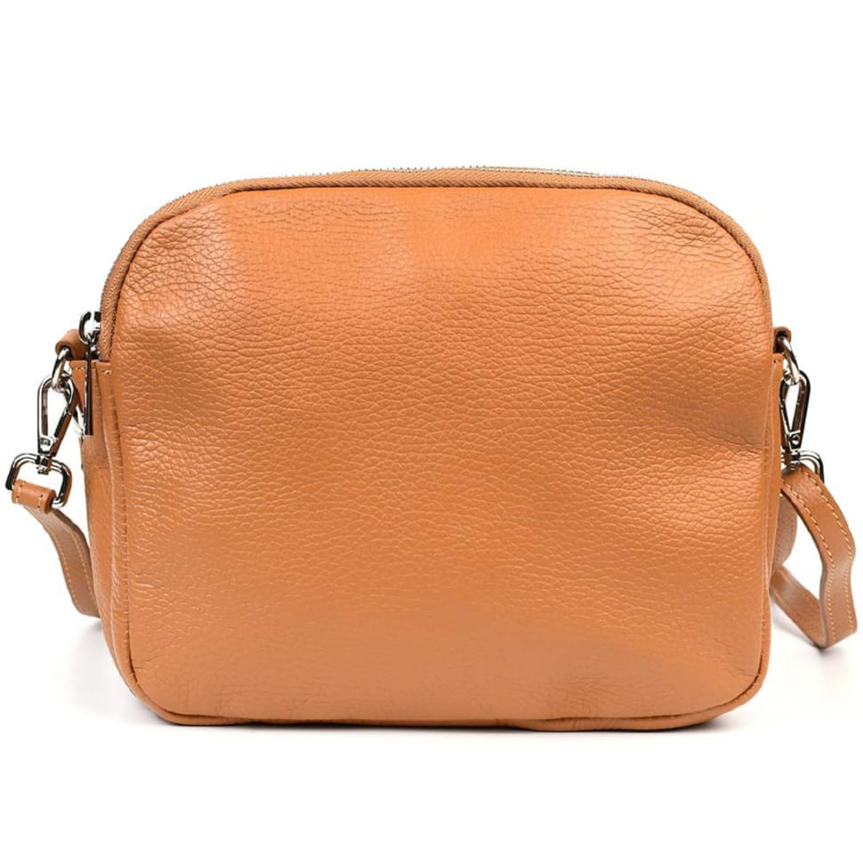 Кожаная женская сумка Virginia Conti Italy - VC02807cognac коньячная — 4