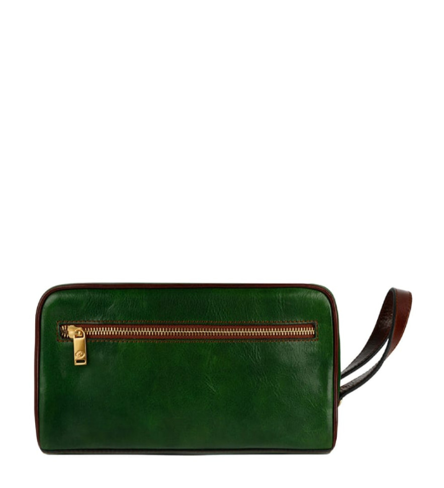 Женская кожаная косметичка Dopp Kit - All the Kings Men -  Зеленый цвет - Time Resistance 5232101W — 4