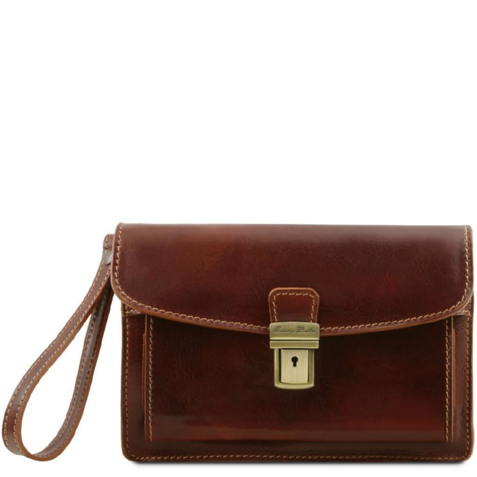 Кожаная сумка барсетка Tuscany Leather Max TL8075 (Коричневый)