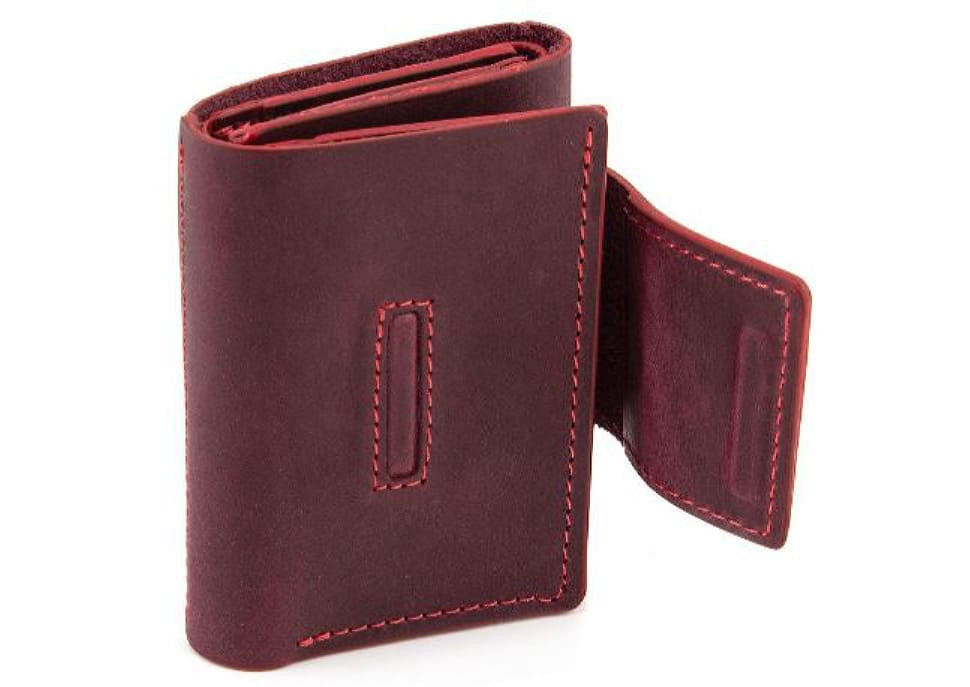 Портмоне, матовая кожа бордо Grande Pelle 504161 — 3