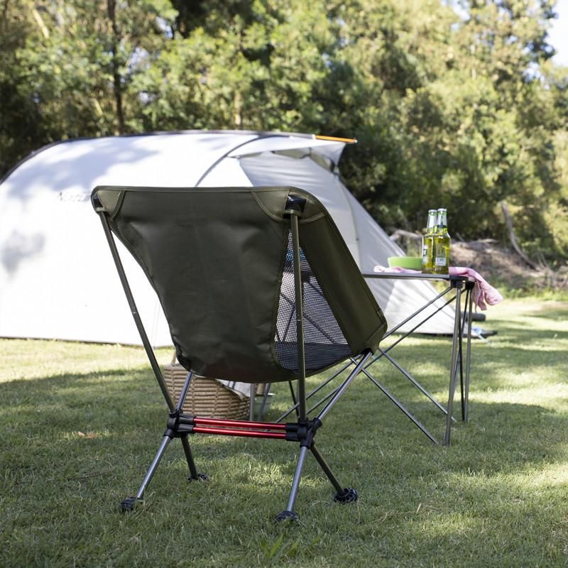 Стілець складаний Naturehike Moon YL08 NH20JJ027, 600D Oxford / алюміній, помаранчевий — 3