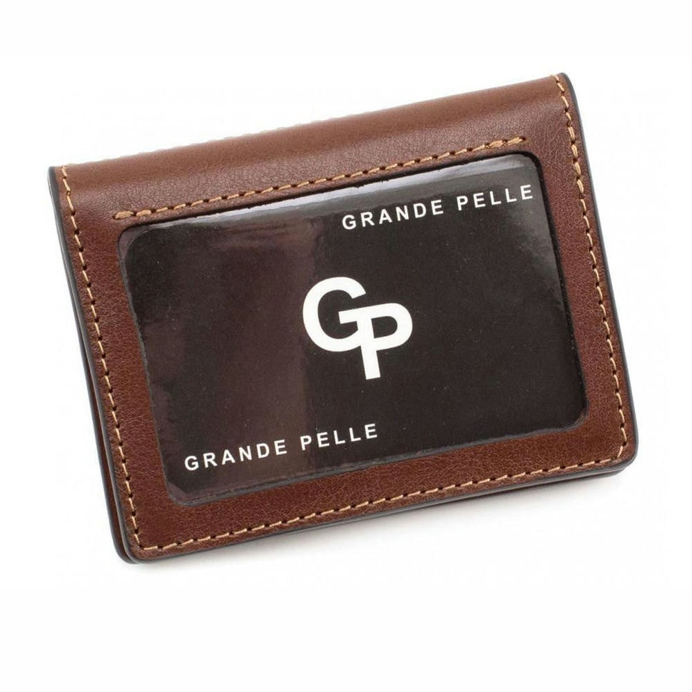 Обложка на права тех. паспорт ID паспорт удостоверение Grande Pelle 221623 коньяк — 3