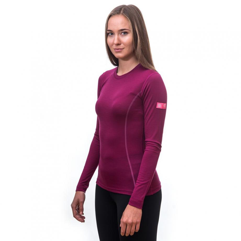 Термофутболка жіноча Sensor Merino Active LS lilla 12110027, SW11MA-lilla-L — 2