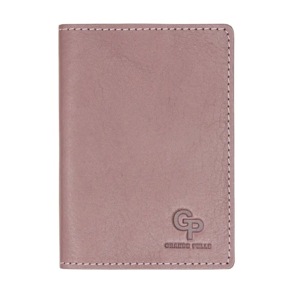 Кожаная обложка на паспорт Grande Pelle 252665 пудровая — 4