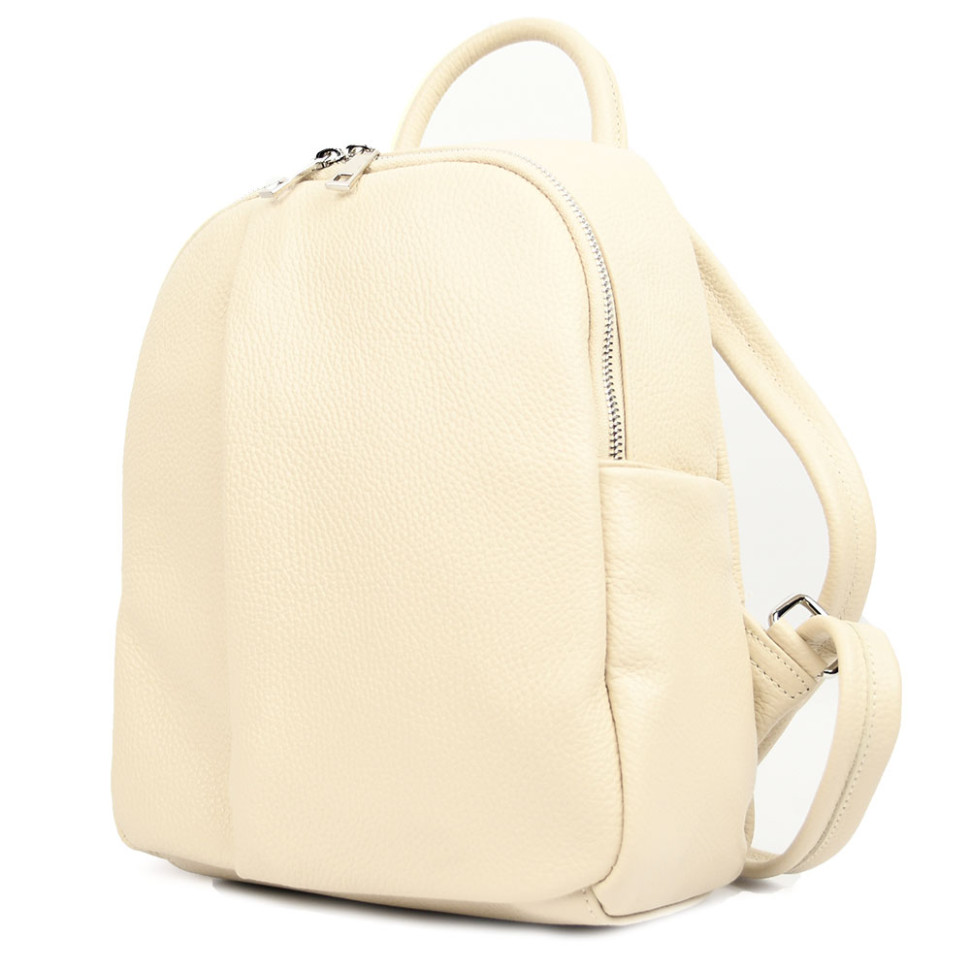 Кожаный женский рюкзак бежевый Virginia Conti Italy - VC3964fbeige — 3
