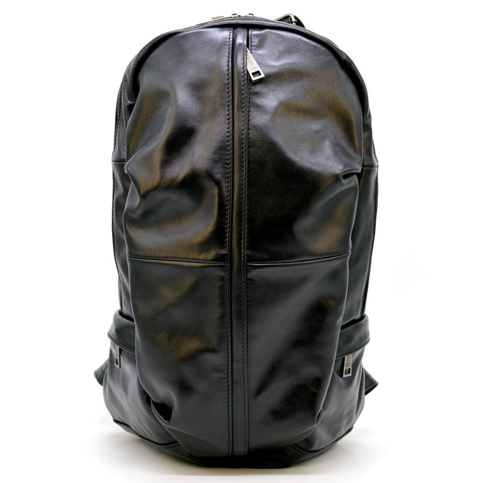 Мужской кожаный городской рюкзак TARWA GA-7340-3md черный — 4