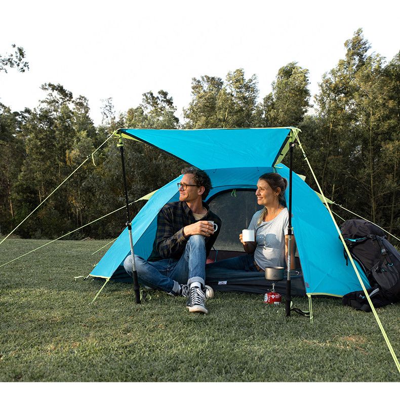 Намет чотиримісний Naturehike P-Series NH18Z044-P 210T/65D, блакитний — 3