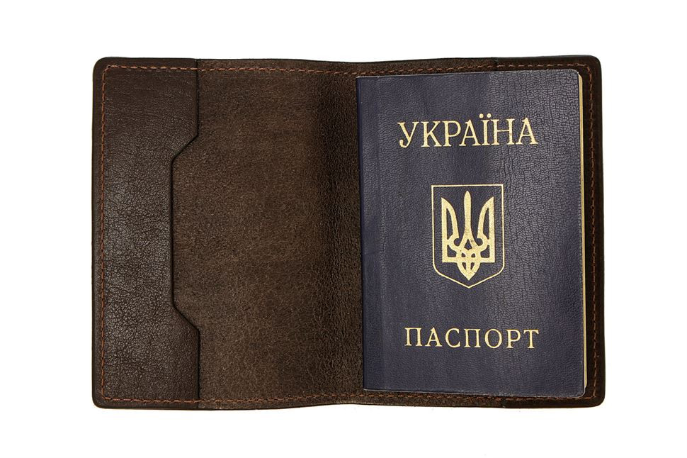 Обложка для паспорта, шоколад Grande Pelle 252620 — 2