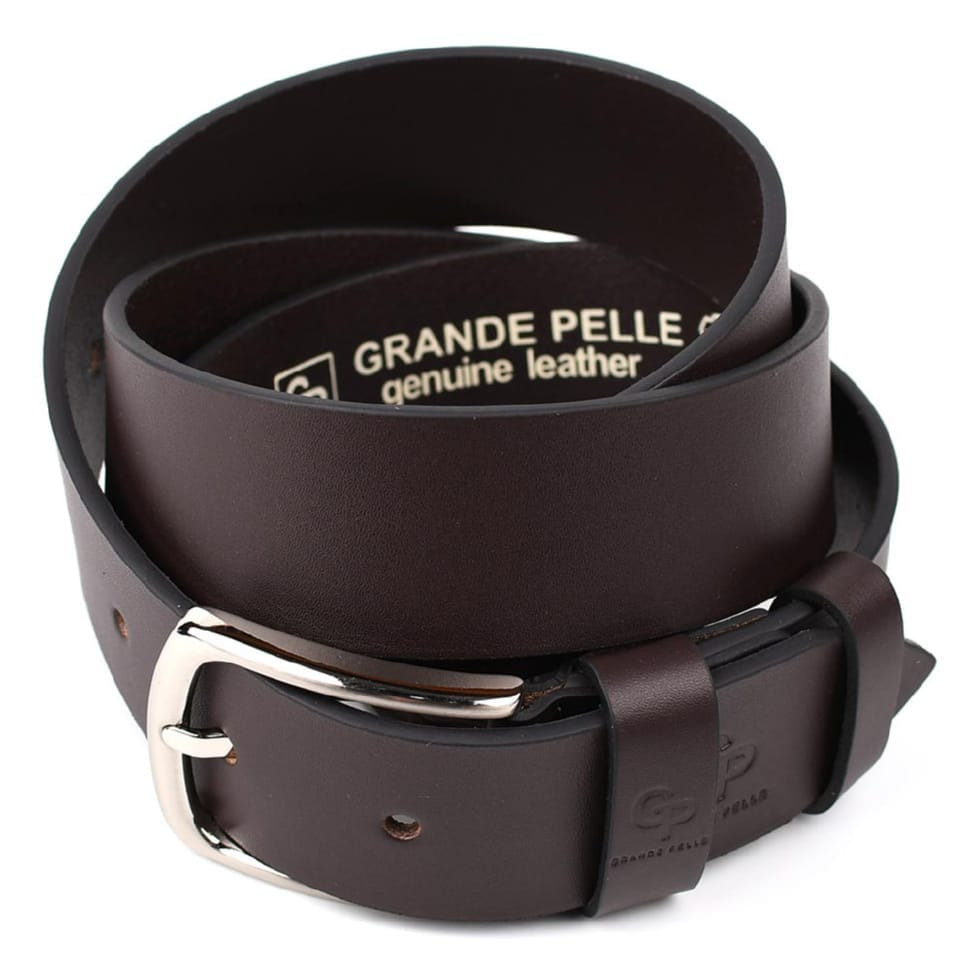 Кожаный ремень GP Grande Pelle 413012300 коричневый 40мм — 3