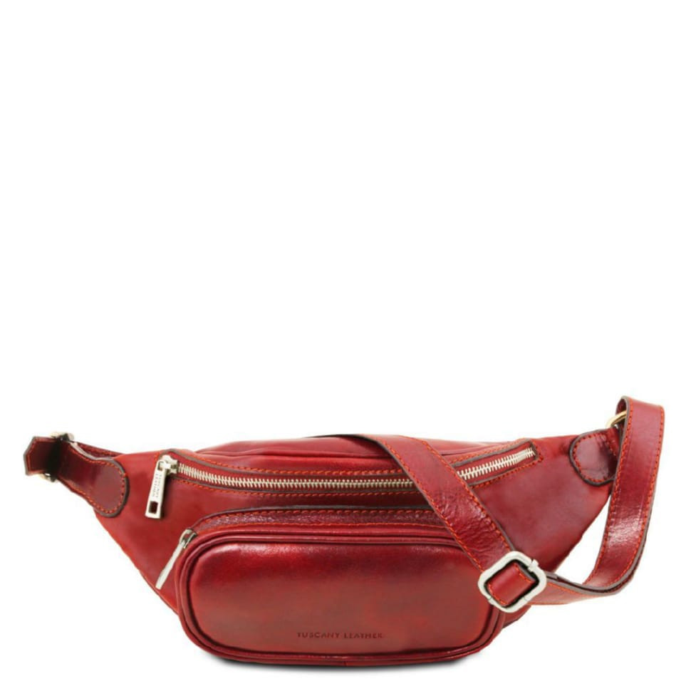 Напоясная кожаная сумка TL141797 TUSCANY LEATHER (Красный) — фото 1