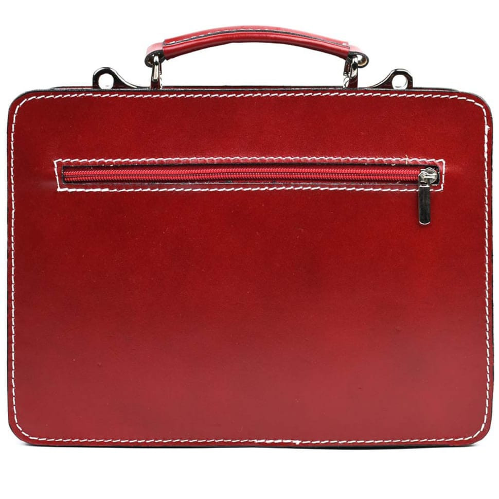 Женский кожаный портфель Firenze FR7007R бордовый (уценка) — 2