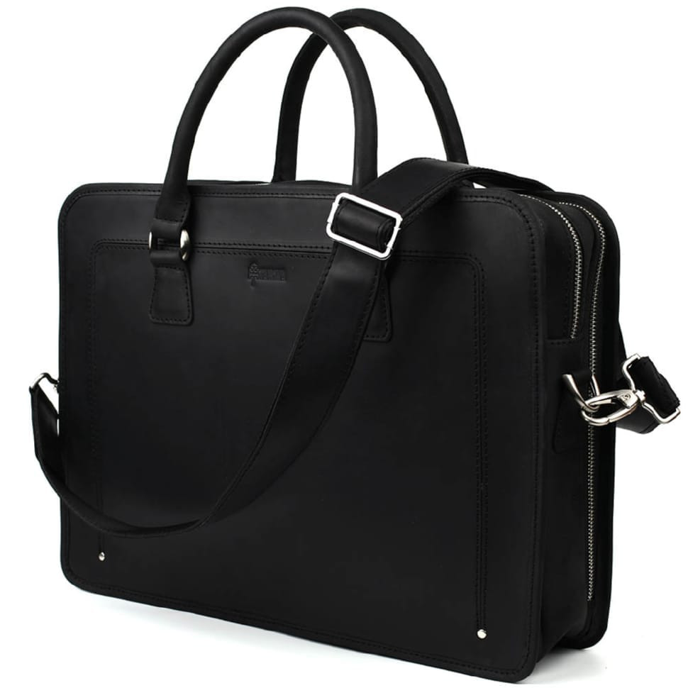 Сумка-портфель для ноутбука до 15 дюймов кожаная RA-4666-4lx TARWA — 2