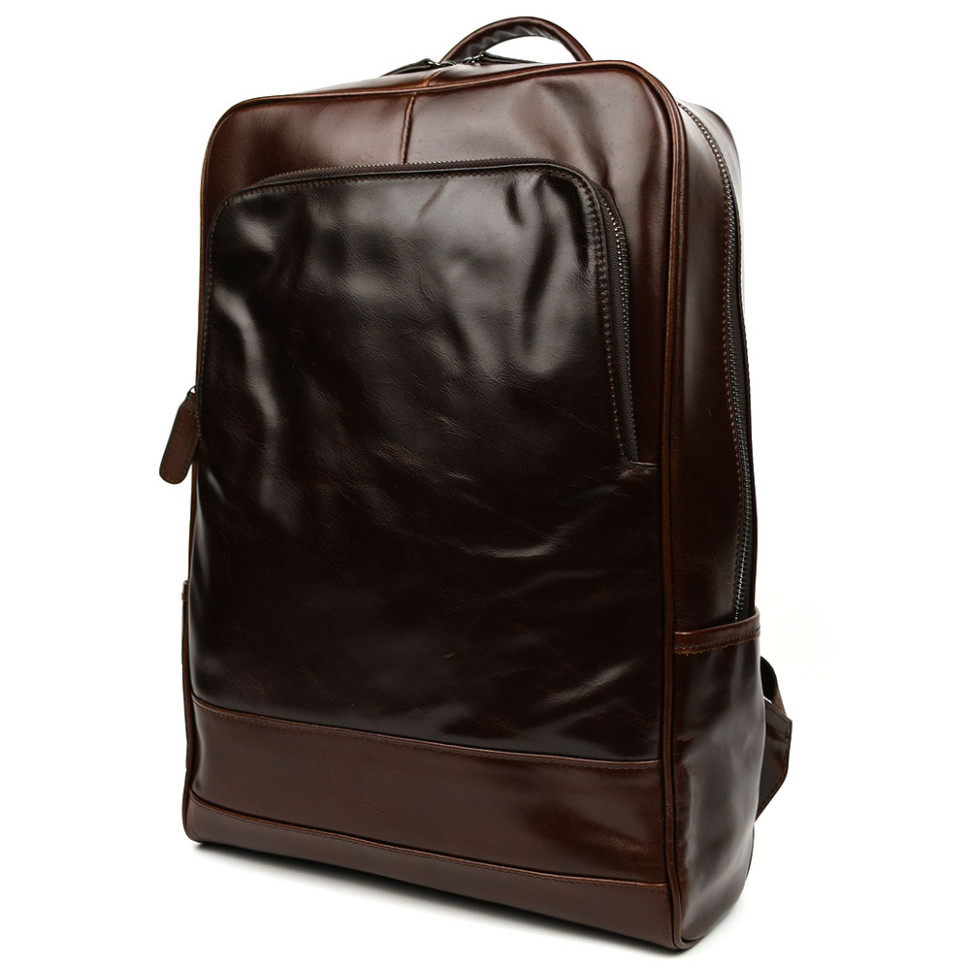 Рюкзак из натуральной кожи bx050c фирмы Bexhill кофейный гладкий