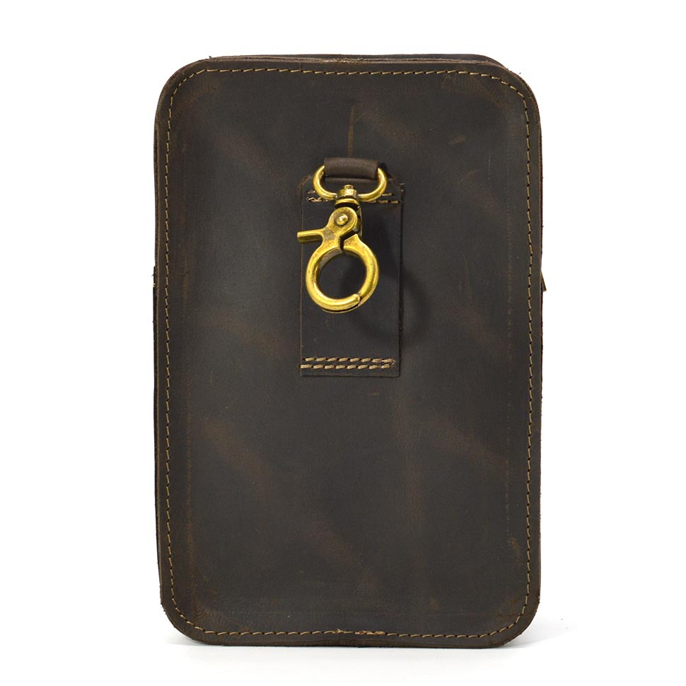 Сумка через плечо, напоясная сумка TARWA RC-0076-3md из кожи Crazy Horse — 2