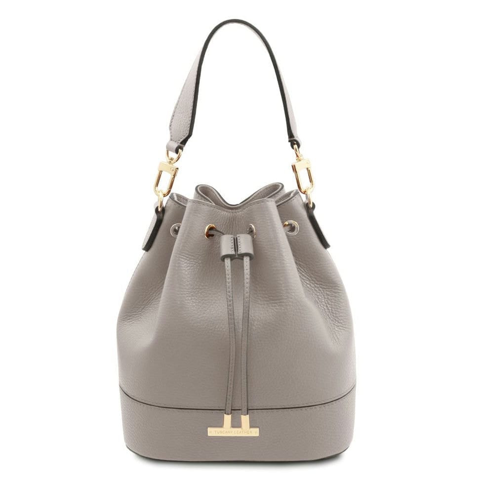 Женская сумка - ведро TL142146 (bucket bag) от Tuscany (Светло-серый)