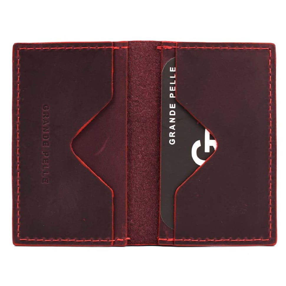 Кард-кейс Grande Pelle CardCase Cartolina 303161 бордо — 2
