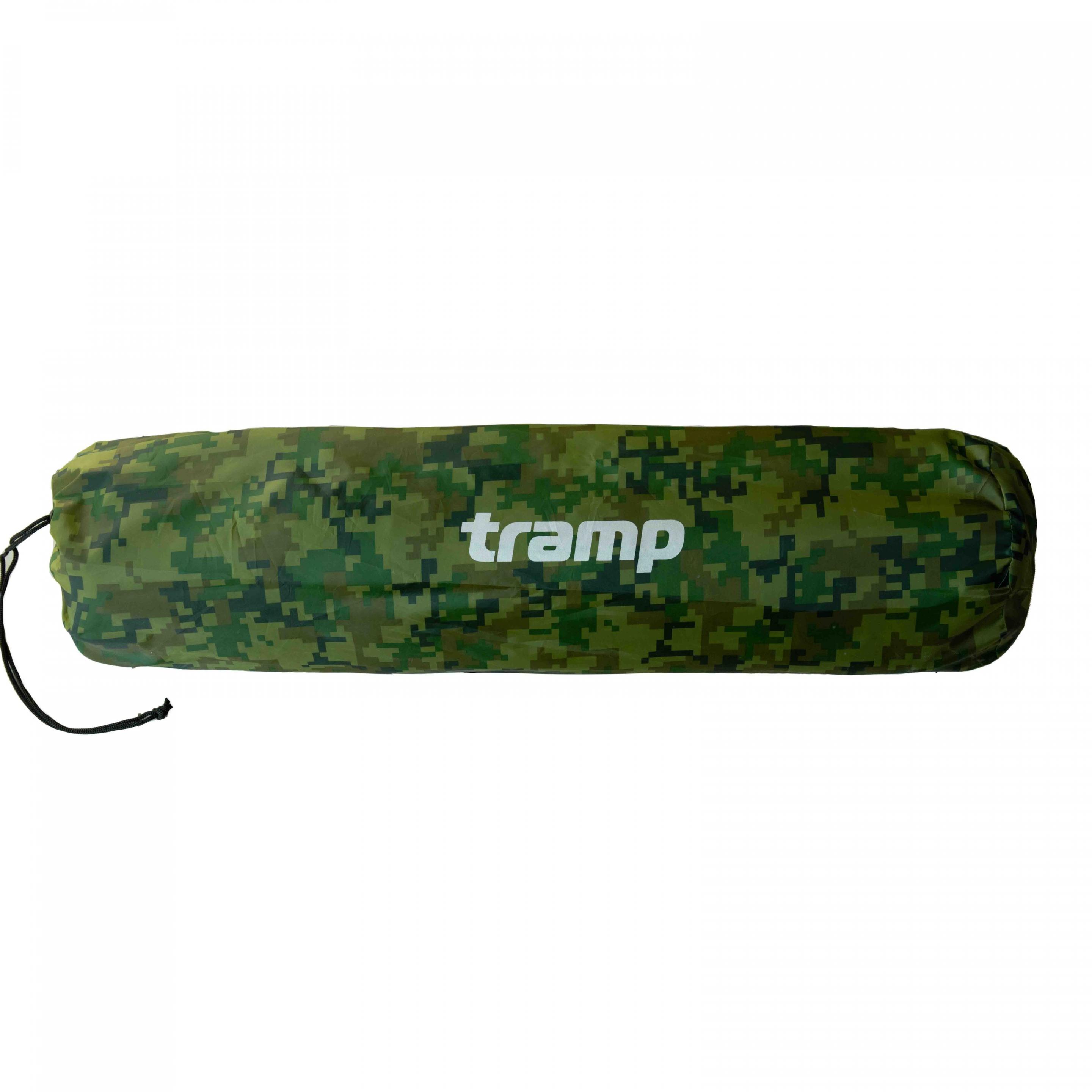Килимок самонадувний Tramp з можливістю зістібання camo 185х65х5 UTRI-007 — 3