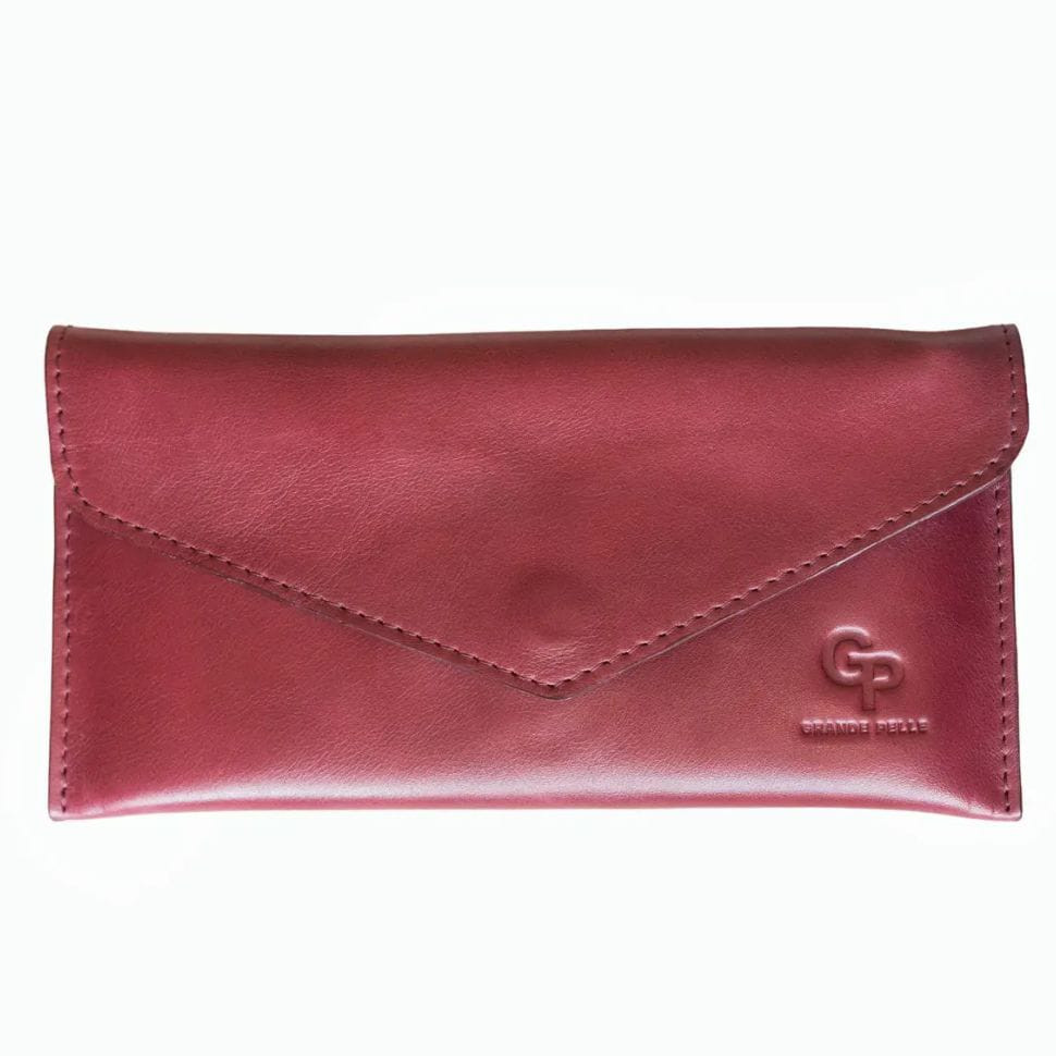 Кожаный кошелек Grande Pelle 510661 красный