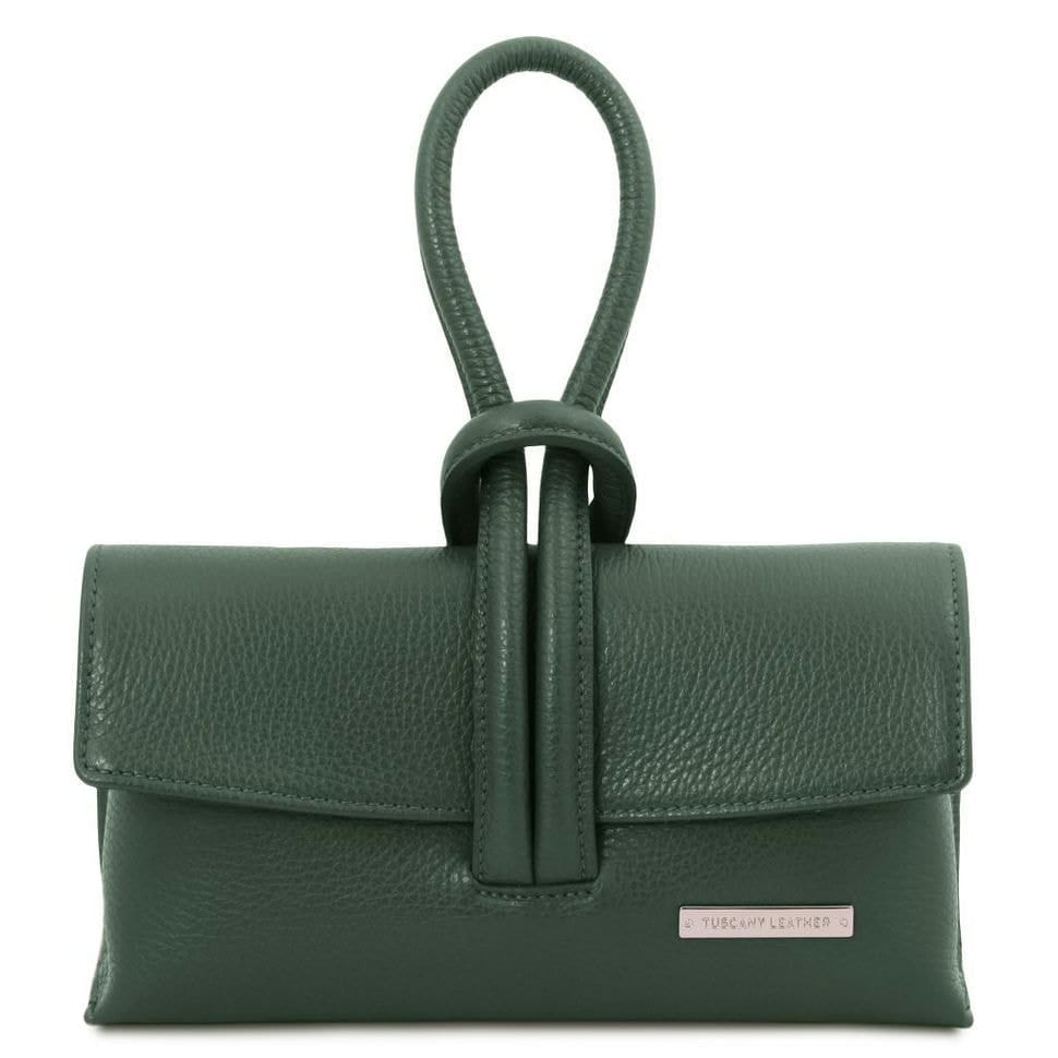 Клатч кожаный женский Tuscany TL141990 (Forest Green)