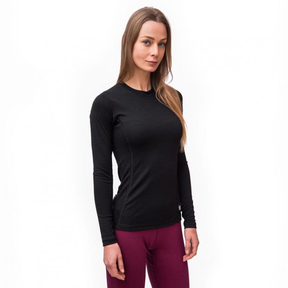 Термофутболка жіноча Sensor Merino DF LS black 15100029, SW11M-black-XL — 2