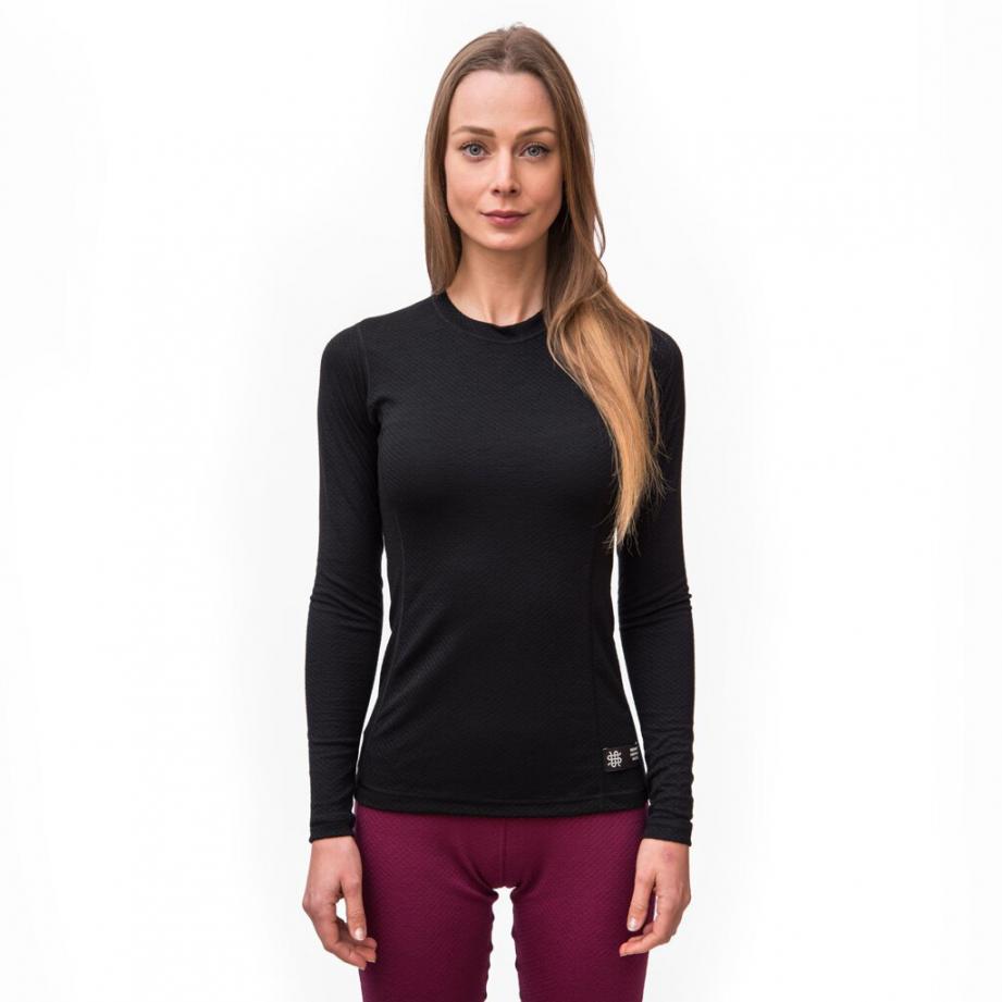 Термофутболка жіноча Sensor Merino DF LS black 15100029, SW11M-black-XL — 3