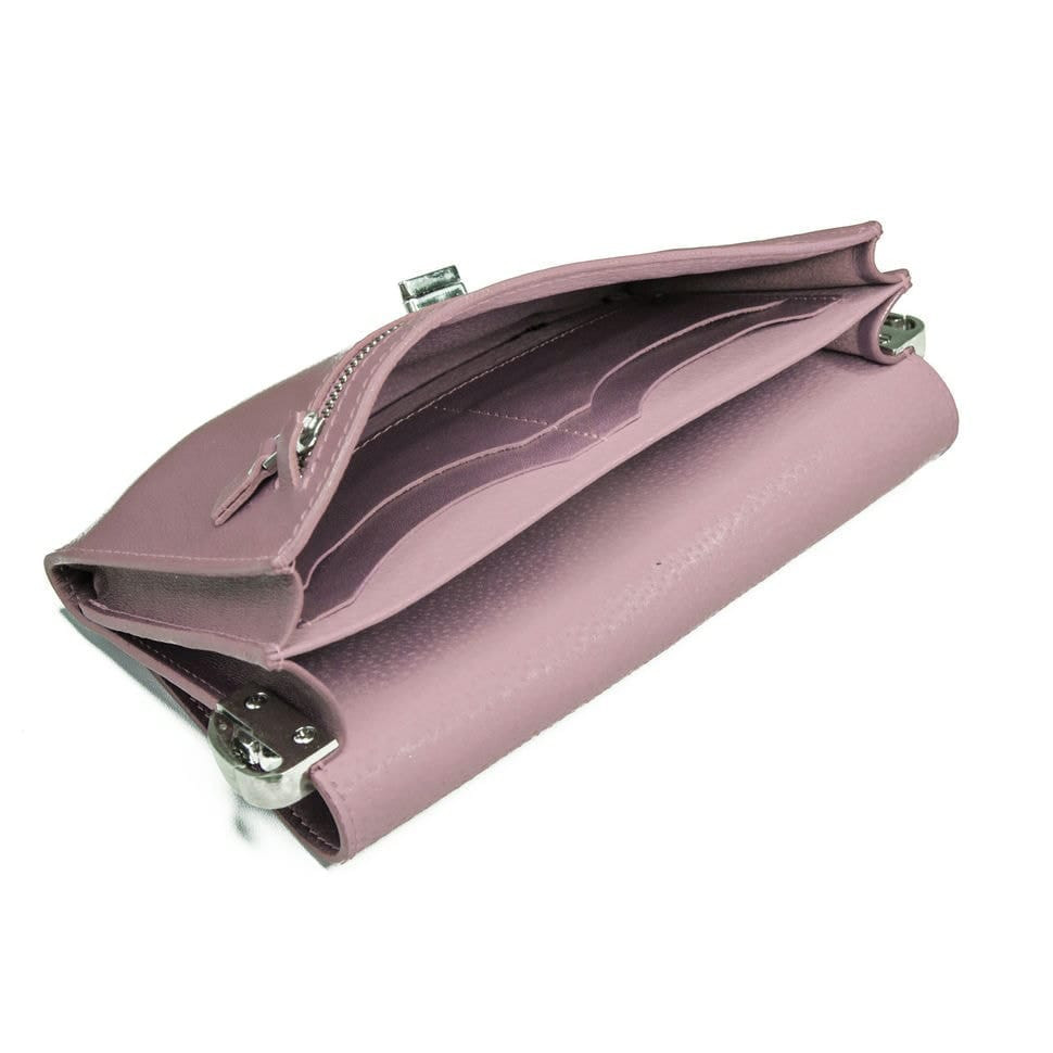 Женский клатч Grande Pelle 701665 223х135х30 мм глянцевая кожа  фрез — 3